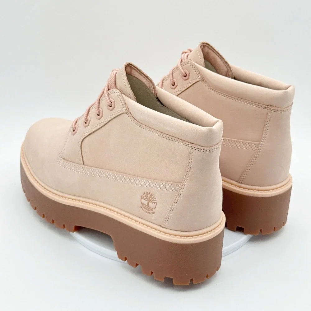 Timberland Stone Street Mid Lace Chukka Junior Girls 6.5 Junior Girls Pink NEW